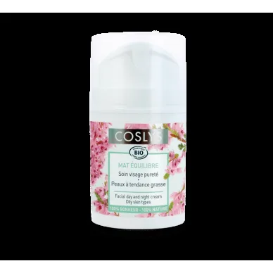 Crema matifianta bio de zi si noapte pentru ten gras cu salvie si iedera, 50ml, Coslys