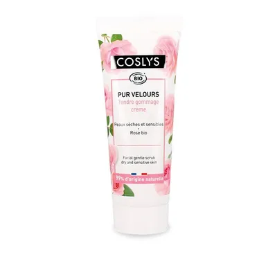 Scrub bio de curatare blanda pentru ten uscat si sensibil cu trandafiri, 75ml, Coslys