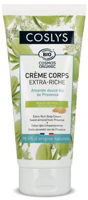 Crema de corp bio hranitoare cu migdale dulci, 200ml, Coslys