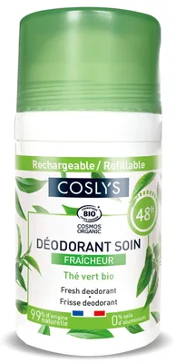 Deodorant bio proaspat cu parfum de ceai verde si menta, 50ml, Coslys