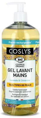Gel bio pentru spalare pe maini cu extract de lamaie si lavanda, 1000ml, Coslys