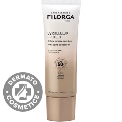 Crema anti-imbatranire pentru fata si corp cu protectie solara SPF50+ UV Cellular Protect, 125ml, Filorga