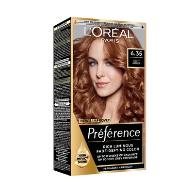 Vopsea de par permanenta cu amoniac Preference 6.35 Havana, 174ml, L'Oreal Paris