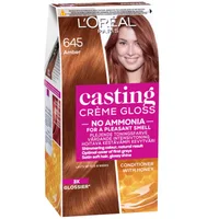 Vopsea de par semi-permanenta fara amoniac Casting Creme Gloss 645 Amber, 180ml, L'Oreal Paris