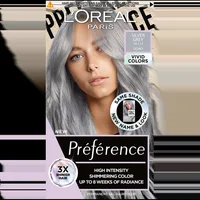 Vopsea de par permanenta cu amoniac Preference Vivid Colours 10.112 Silver Grey, 204ml, L'Oreal Paris