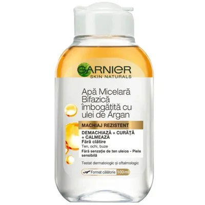 Apa micelara bifazica cu ulei de argan Skin Naturals, 400ml, Garnier