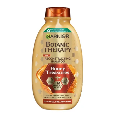 Sampon pentru par deteriorat cu tendinta de rupere Honey Treasures Botanic Therapy, 250ml, Garnier