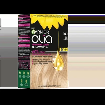 Vopsea de par permanenta fara amoniac 10.1 Ashy Very Light Blonde Olia, 174ml, Garnier