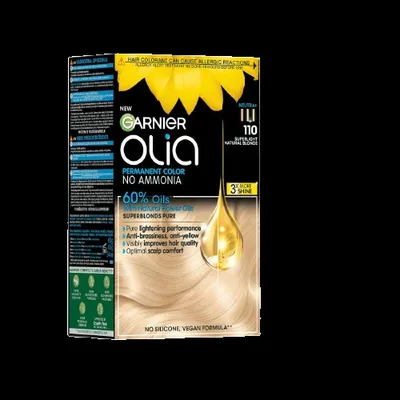 Vopsea de par permanenta fara amoniac 110 Super Light Natural Blonde Olia, 174ml, Garnier
