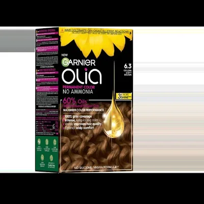 Vopsea de par permanenta fara amoniac 6.3 Golden Light Brown Olia, 174ml, Garnier