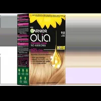 Vopsea de par permanenta fara amoniac Olia 9.0 Light Blonde, 174ml, Garnier