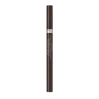 Creion pentru sprancene automatic Brow This Way 2-in-1 003 Dark, 0.25g, Rimmel London