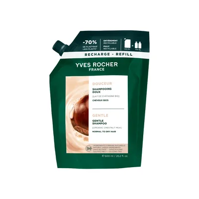 Rezerva sampon nutritiv cu lapte de castane Bio Botanical Solutions, 600ml, Yves Rocher