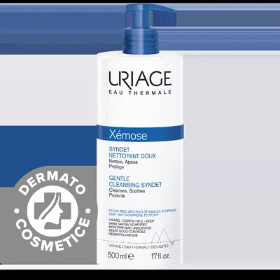 Syndet gel de curatare delicat Xemose C8+, 500ml, Uriage