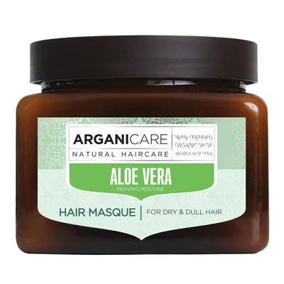Masca hidratanta cu aloe vera pentru par uscat si lipsit de stralucire, 500ml, Arganicare