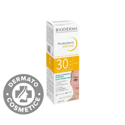 Fluid matifiant SPF 30 Photoderm AKN MAT, 40ml, Bioderma