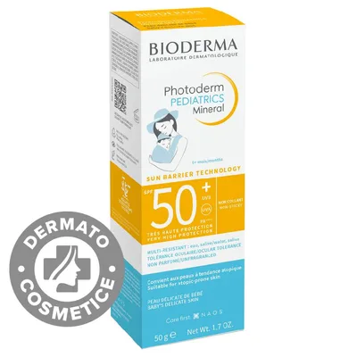 Fluid cu protectie solara SPF 50+ pentru copii Photoderm Pediatrics Mineral, 50g, Bioderma