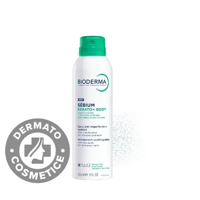 Spray de corp calmant anti-imperfectiuni Kerato+ Sebium, 150ml, Bioderma