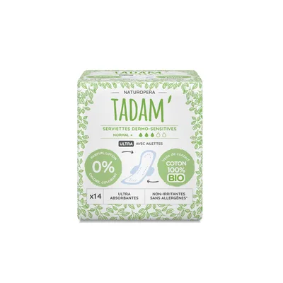 Absorbante BIO hipoalergenice Ultra Normal, 16 bucati, Tadam