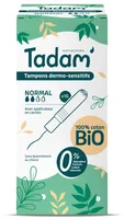 Tampoane BIO hipoalergenice Normal cu aplicator, 16 bucati, Tadam