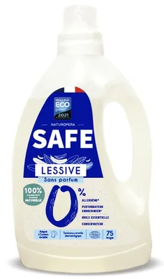Detergent bio pentru rufe fara parfum si fara alergeni, 3000ml, Safe