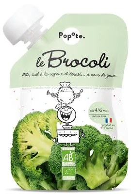 Piure cu Brocoli 4-6 luni Bio, 120g, Popote