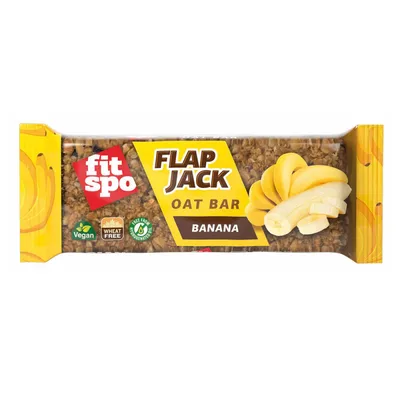 Baton de ovaz cu banana Flapjack, 80g, FitSpo
