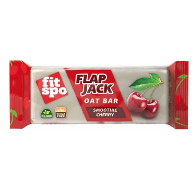 Baton de ovaz Smoothie Cherry Flapjack, 90g, FitSpo