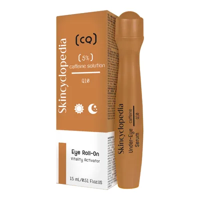 Ser roll-on pentru ochi cu cofeina si Q10, 15ml, Skincyclopedia
