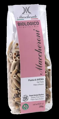 Paste din ovaz fara gluten Bio Maccheroni, 250g, Marchesato