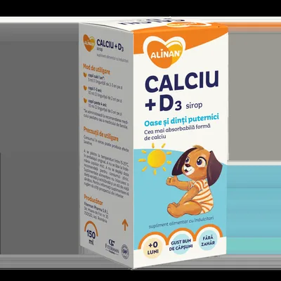 Sirop copii Alinan Calciu + Vit D3 , 150ml, Fiterman