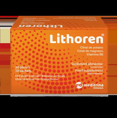 Lithoren aroma de portocale, 30 plicuri, Meditrina Pharmaceuticals