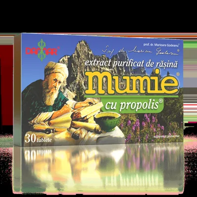 Extract purificat de rasina Mumie cu Propolis, 60 capsule, Damar