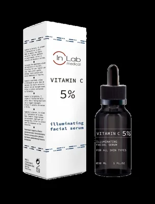 Ser pentru fata concentrat cu 5% Vitamina C, 30ml, InLab Medical