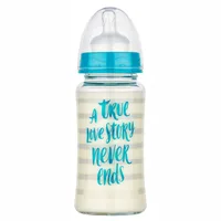 Biberon cu gat larg din sticla 44240, 240ml, Baby Nova