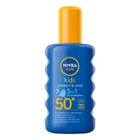 Spray cu protectie solara pentru copii colorat care dispare la aplicare SPF50+ Protect & Care, 200ml, Nivea