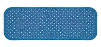 Covoras antiderapant din cauciuc natural pentru cada cu ventuze Albastru, 96x34 cm, Sanger