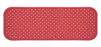 Covoras antiderapant din cauciuc natural pentru cada cu ventuze pentru fixare Rosu, 96x34 cm, Sanger