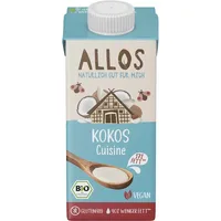 Crema lichida ecologica din cocos pentru gatit fara gluten si fara lactoza, 200ml, Allos