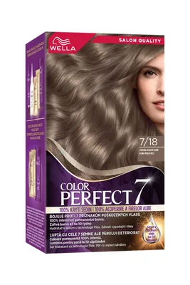 Vopsea de par permanenta Blond Perlat Rece 7/18 Color Perfect, 135ml, Wella
