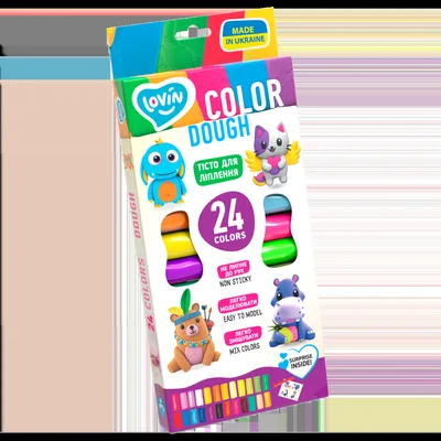 Set plastilina Lovin Shine&Aroma Dough, 24 x15g, Oktoclay