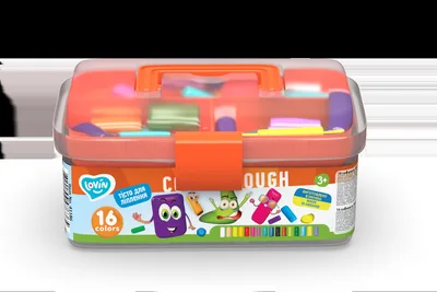 Set plastilina si accesorii pentru modelaj 16 culori Lovin, 1 bucata, Oktoclay