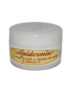 Crema de fata cu laptisor de matca si vitamina A, 30ml, Apidermin