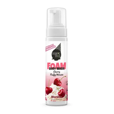 Spuma de baie Cherry Fluffy Wash, 200ml, Organic Shop
