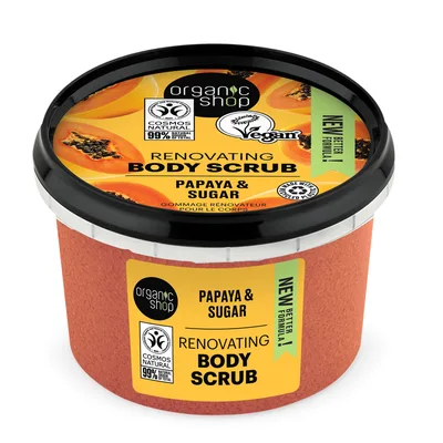 Scrub pentru corp Juicy Papaya, 250ml, Organic Shop
