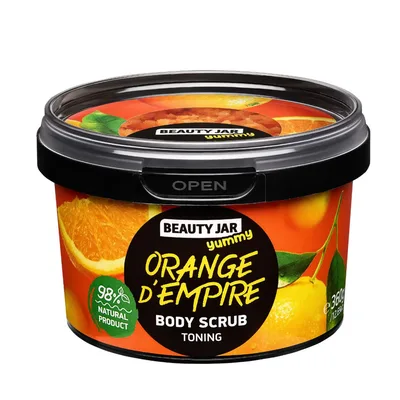 Scrub tonifiant pentru corp Orange d'Empire, 360g, Beauty Jar