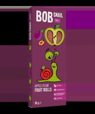 Rulou din mere si prune, 30g, Bob Snail