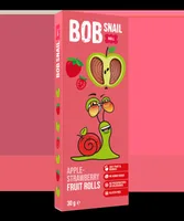 Rulou din mere si capsuni, 30g, Bob Snail