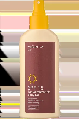 Ulei de corp pentru accelerarea bronzului SPF 15 Solar, 150ml, Viorica