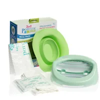 Set Verde 3 in 1 Olita portabila + Liner + 10 saci biodegradabili, Potette Plus
